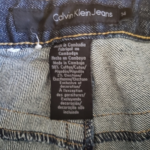 NWOT Calvin Klein crop jeans strait leg sx 14 - Picture 5 of 5
